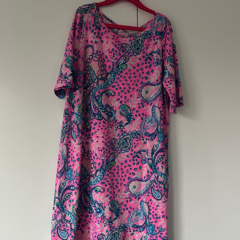 Lilly Pulitzer Mini Marlowe Dress in Plumeria pink Strut Your Stuff XL (12-14)